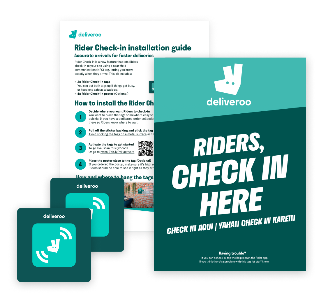 Order your Rider Check-in Tag installation kit