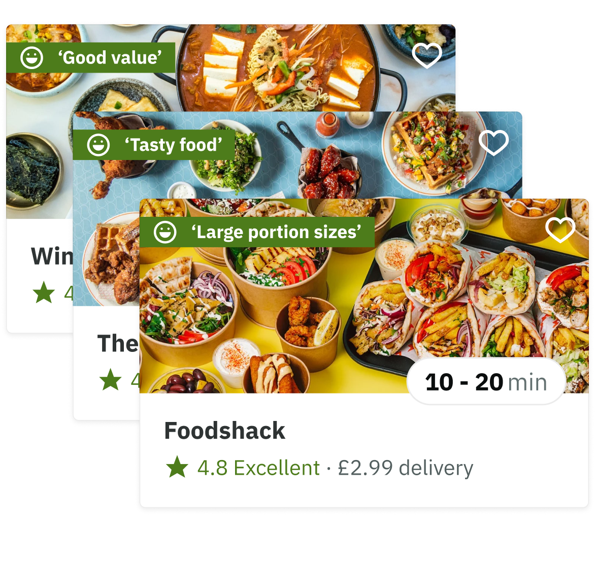 Restaurants on the Deliveroo app